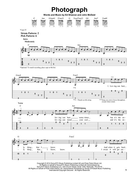 Ed Sheeran Chords & Tabs